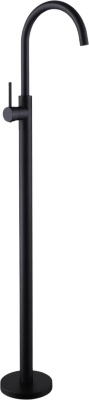 Напольный смеситель для раковины Abber Wasser Kreis AF8141B С ВНУТРЕННЕЙ ЧАСТЬЮ, черный, однорычажный, длина излива 21 см 