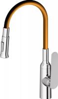 Смеситель Gllon GL-118 4002CG для кухонной мойки хром\рыжий