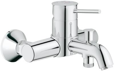 Смеситель для ванны GROHE BauClassic однорычажный, хром, длина излива 19.1 см 