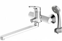 Смеситель для ванны c длинным изливом с аксессуарами Bravat Drop-D F648162C-LB-RUS